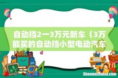 3万能买的自动挡小型电动汽车 自动挡2一3万元新车