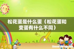 松花蛋和变蛋有什么不同 松花蛋是什么蛋