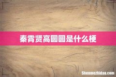 秦霄贤高圆圆是什么梗