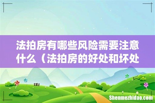 法拍房有哪些风险需要注意什么（法拍房的好处和坏处)