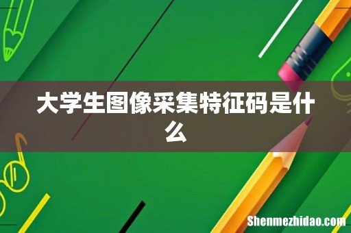 大学生图像采集特征码是什么