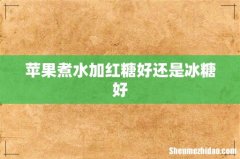 苹果煮水加红糖好还是冰糖好