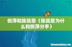 陈凯歌为什么和倪萍分手 倪萍和陈凯歌
