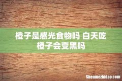 橙子是感光食物吗 白天吃橙子会变黑吗