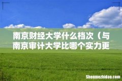 与南京审计大学比哪个实力更强 南京财经大学什么档次