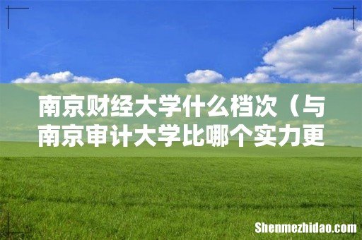 与南京审计大学比哪个实力更强 南京财经大学什么档次