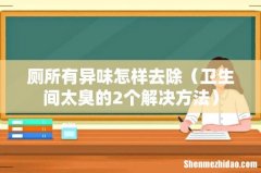 卫生间太臭的2个解决方法 厕所有异味怎样去除