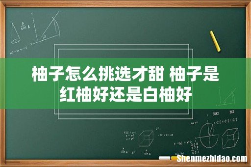 柚子怎么挑选才甜 柚子是红柚好还是白柚好