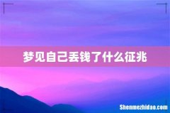 梦见自己丢钱了什么征兆