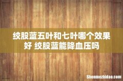 绞股蓝五叶和七叶哪个效果好 绞股蓝能降血压吗