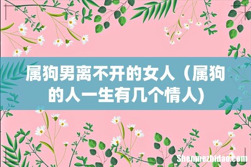 属狗男离不开的女人(属狗的人一生有几个情人)