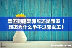 甄宓为什么争不过郭女王 曹丕到底爱郭照还是甄宓