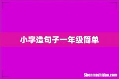 小字造句子一年级简单