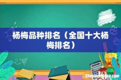 全国十大杨梅排名 杨梅品种排名