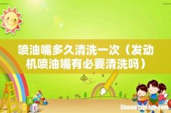 发动机喷油嘴有必要清洗吗 喷油嘴多久清洗一次