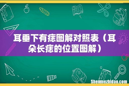 耳朵长痣的位置图解 耳垂下有痣图解对照表