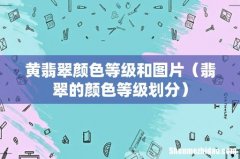 翡翠的颜色等级划分 黄翡翠颜色等级和图片