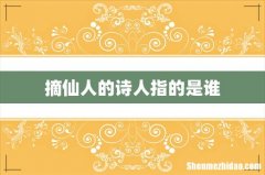 摘仙人的诗人指的是谁