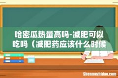 减肥药应该什么时候吃 哈密瓜热量高吗-减肥可以吃吗