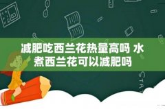 减肥吃西兰花热量高吗 水煮西兰花可以减肥吗