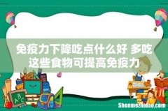 免疫力下降吃点什么好 多吃这些食物可提高免疫力
