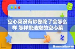 空心菜没有炒熟吃了会怎么样 怎样挑选嫩的空心菜