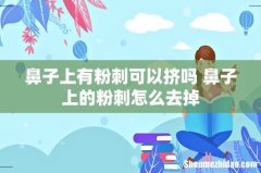 鼻子上有粉刺可以挤吗 鼻子上的粉刺怎么去掉