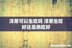 洋葱可以生吃吗 洋葱生吃好还是熟吃好