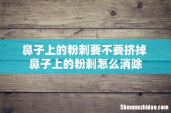 鼻子上的粉刺要不要挤掉 鼻子上的粉刺怎么消除