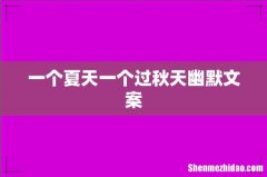 一个夏天一个过秋天幽默文案