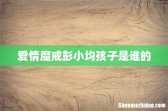 爱情魔戒彭小均孩子是谁的