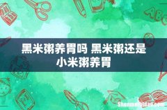 黑米粥养胃吗 黑米粥还是小米粥养胃