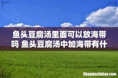 鱼头豆腐汤里面可以放海带吗 鱼头豆腐汤中加海带有什么功效