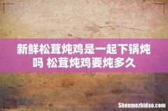 新鲜松茸炖鸡是一起下锅炖吗 松茸炖鸡要炖多久