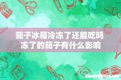茄子冰箱冷冻了还能吃吗 冻了的茄子有什么影响