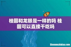 桂圆和龙眼是一样的吗 桂圆可以直接干吃吗