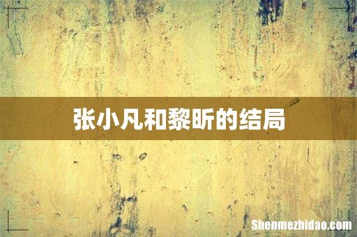 张小凡和黎昕的结局