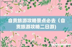 自贡旅游攻略景点必去（自贡旅游攻略二日游)