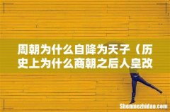 历史上为什么商朝之后人皇改天子 周朝为什么自降为天子