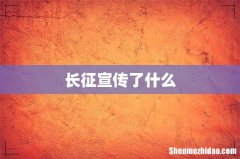 长征宣传了什么