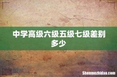 中学高级六级五级七级差别多少