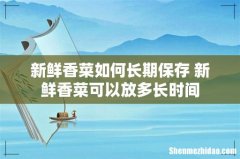 新鲜香菜如何长期保存 新鲜香菜可以放多长时间