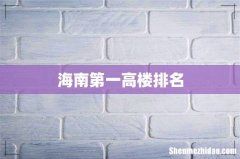 海南第一高楼排名
