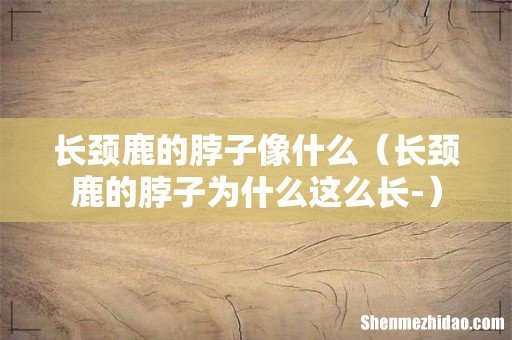 长颈鹿的脖子为什么这么长- 长颈鹿的脖子像什么