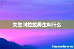 女生叫拉拉男生叫什么