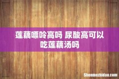 莲藕嘌呤高吗 尿酸高可以吃莲藕汤吗
