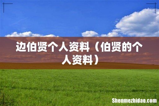 伯贤的个人资料 边伯贤个人资料
