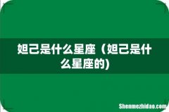 妲己是什么星座（妲己是什么星座的)
