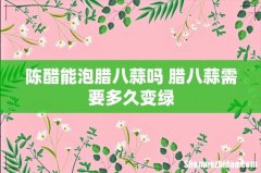 陈醋能泡腊八蒜吗 腊八蒜需要多久变绿