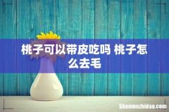 桃子可以带皮吃吗 桃子怎么去毛